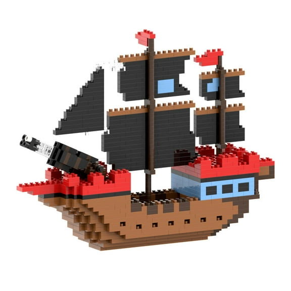 Brixies Pirate Ship 699 Piece Building Bricks Set Schäfer Toy Company 20576
