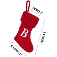 thumbnail image 3 of Luoshdecor 4.3in Mini Red Stocking,Initial Letter Knit Cute Stockings with Cuffs Cute Xams Alphabet Decor for Family Holiday Xmas Party DIY Home Ornaments (B), 3 of 7