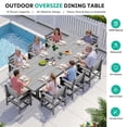 thumbnail image 2 of SERWALL 9 Pieces Outdoor Dining Set, Patio Dining Set, HDPE Outdoor Table and Chair with Umbrella Holes, (1 Table + 8 Chairs), 2 of 10