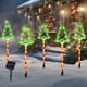 thumbnail image 4 of Seyotauo 5 Pcs Christmas Solar Lights Tree with 8 Lighting Modes – Solar Powered Festive Outdoor Indoor Christmas Lights, Waterproof Christmas Lights Outdoor for Garden Walkway, Outdoor Decoration, 4 of 8