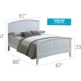 thumbnail image 2 of Modern White Upholstered Queen Bed Frame, Platform Bed with Wood Slats & Headboard, No Box Spring, Easy to Assemble, 2 of 5
