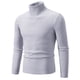 thumbnail image 5 of Suéter de solapa alta con camisa de fondo para hombre de otoño e invierno, suéter de color sólido, camisa de fondo para hombre, 5 of 6