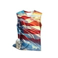 thumbnail image 4 of HaoXianJian Womens 2025 Flag Patriotics Tank Tops for Women 4th of July Shirt USA Flag Graphic Tank Tops Summer Tees Crew Neck Sleeveless Shirts Coloful Printed Vests, 4 of 5