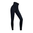thumbnail image 3 of Pantalones de yoga cómodos para mujer BLESIY Leggings con control de abdomen Negro L, 3 of 8