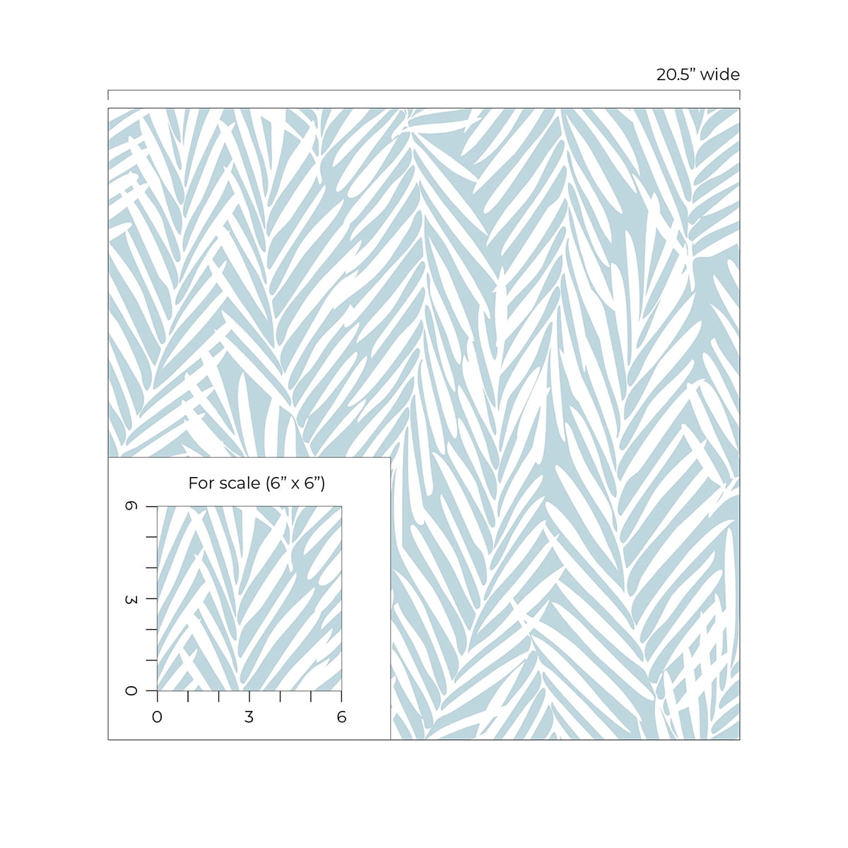Stacy Garcia Home Blue Skies Mod Palm Peel and Stick Wallpaper