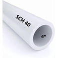 thumbnail image 2 of VENTRAL Schedule 40 FOAM CORE (CELLULAR) PVC DWV Drain Pipe 4 Inch (4.5 OD), White, Cut Lengths for Plumbing, Landscape, Drainage, Waste, Vent, 2 of 7