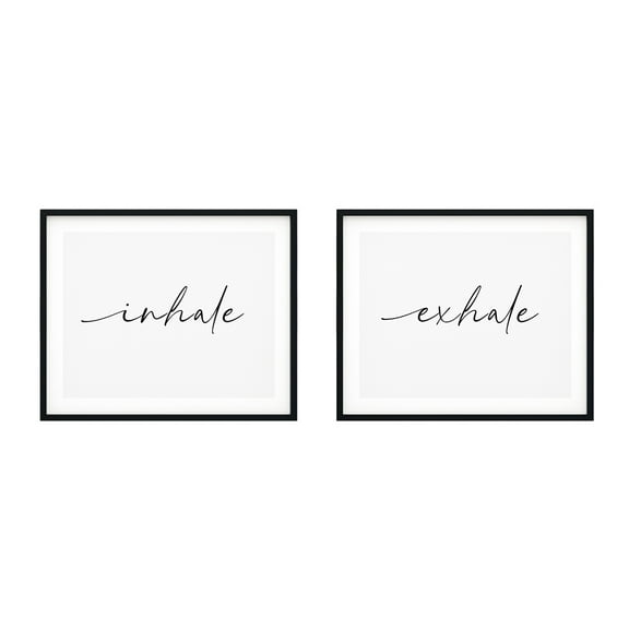 Designs ByLITA Inhale Exhale 11 x 14" Wall Art UNFRAMED Print (2 Pack)