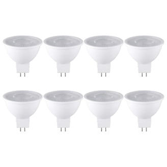 Satco 6.5 Watt LED MR16 Light Bulbs - Dimmable GU10 Base, 3000K Warm White, 40° Beam Angle (6 Pack)