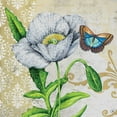 thumbnail image 2 of K, Onna 20x20 Gold Ornate Wood Framed with Double Matting Museum Art Print Titled - Poppy and Butterfly, 2 of 4