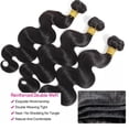 thumbnail image 2 of Hair Bundles MDL Body Wave, 45 cm, 3 paquetes, 100% brasileños, 2 of 6