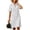 *White, variant on VBVC Women's V-Neck Stand Collar Shirt Dress,Button Detail Short Sleeve Midi Dress For Women,Ladies Summer Breathable Dress with Pockets,Army Green,S-2XL