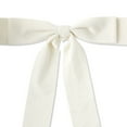 thumbnail image 3 of Ivory Floppy Suede Decorative Christmas Bow, 18", by My Texas House, 3 of 5