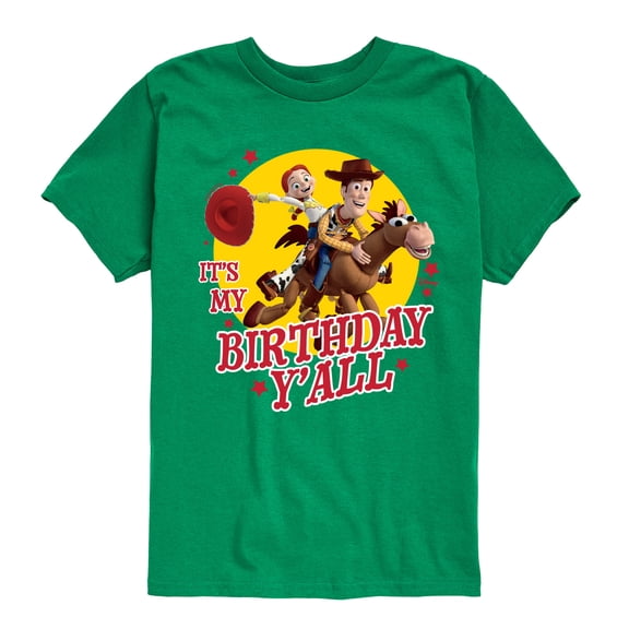 Disney - Toy Story - It's My Birthday Yall - Toddler & Youth Short Sleeve Graphic T-Shirt