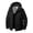 Black, variant on Men's Color Block Loose Casual Warm Windproof Waterproof Long-Sleeve Outerwear With Detachable Hood Leisure Oversize Jackets for Men