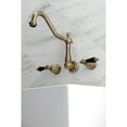 thumbnail image 2 of Kingston Brass KS1023PKL Duchess Two-Handle Wall Mount Roman Tub Faucet, Antique Brass, 2 of 8