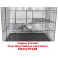 thumbnail image 5 of Large 3-Level With Narrow 3/8 Inch Bar Spacing Shelves Ladders All Metal Chew Free for Guinea Pig Ferret Chinchilla Sugar Glider Rats Mice Hamster Gerbil Animal Critter Cage, 5 of 8