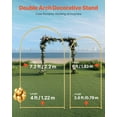thumbnail image 2 of BuySphere Wokceer Wedding Arch Backdrop Stand 7.2FT, 6.6FT White Metal Arch Stand Set of 2 for Birthday Party Wedding Ceremony Baby Shower Graduation Decoration, 2 of 12