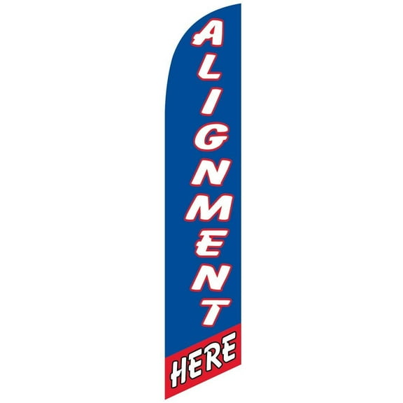 Alignment Here blue/red Feather Banner Swooper Flag -No Wind Required- Replacement FLAG ONLY
