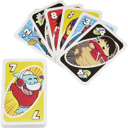 UNO Ryan's World Card Game for Kids with Colorful Images from Ryan's Mystery Playdate
