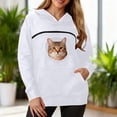 thumbnail image 2 of Pet Pouch Hoodie for Women with Kangaroo Pocket,Cat Dog Carrier Hoodies,Winter Warm Fleece Pullover Soft Lightweight Sweatshirts for Pet Animal Lover, 2 of 6