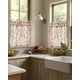 thumbnail image 2 of Cortinas Jinchan con estampado floral de lino, 60 cm, estilo Farmhouse Café, color rojo y beige, 2 of 9