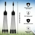 thumbnail image 2 of Conectores macho/hembra y en Y para extensiones fotovoltaicas, compatibles con paneles solares, conectores de cable para paneles solares resistentes a la intemperie, 2 of 5