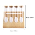 thumbnail image 4 of Homoyoyo Light Brown Wooden Display Rack with Clear Glass Tubes for Coffee Bean Storage and Elegant Presentation, 4 of 6