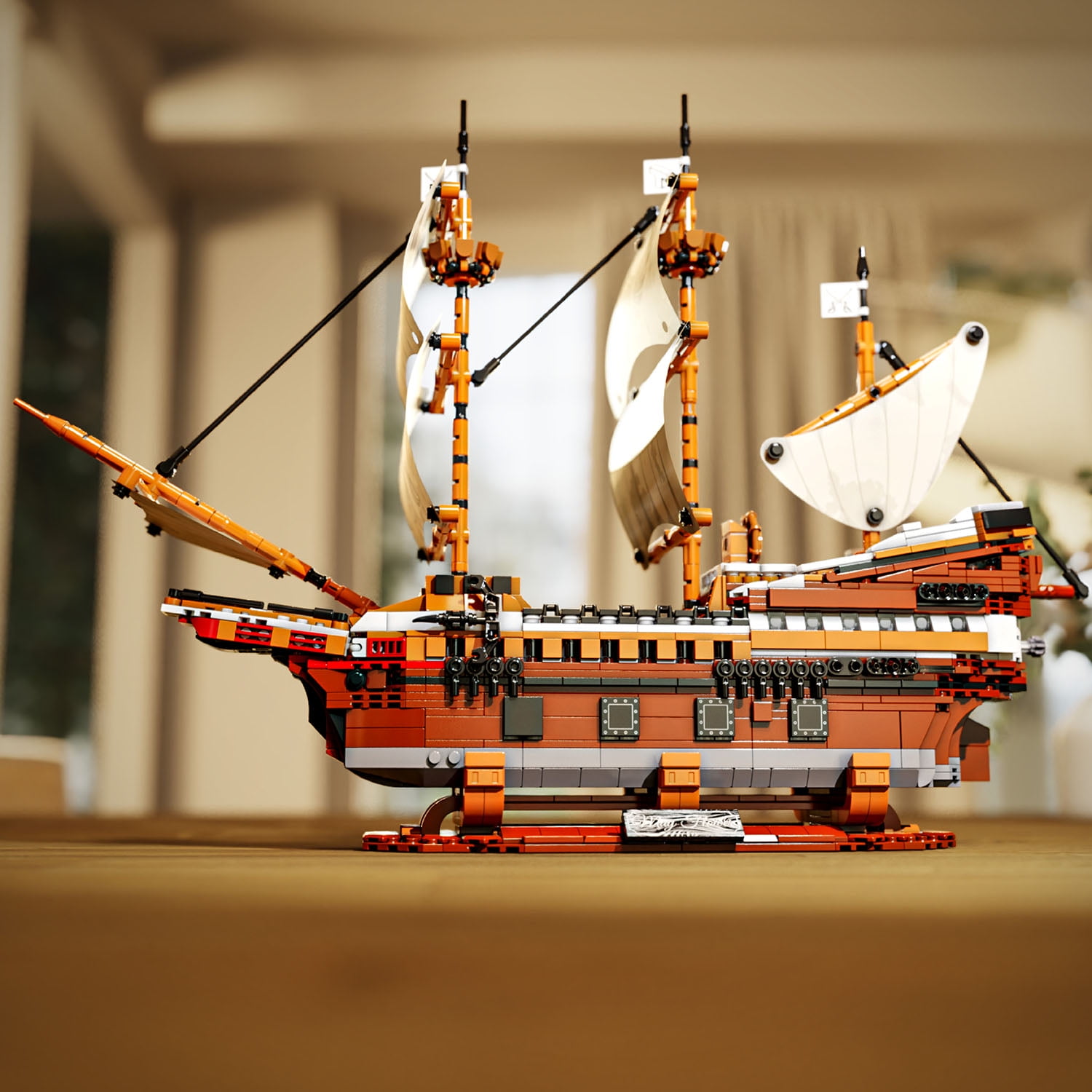 Honchoes Sailboat Building Set with LED Compatible with Lego Ship Model Toy for Adults 2284 Pcs