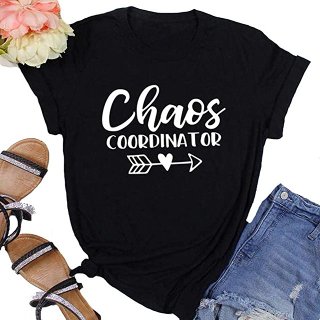 YourTops T-Shirt Femmes Chaos Coordinator (US 2TG, 3-Noir)