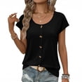thumbnail image 4 of Molidfa Women's Crew Neck Graphic Print Casual Short Sleeve T-Shirt, 4 of 5