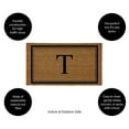 thumbnail image 2 of Evergreen Monogram Indoor Outdoor 100% Natural Coir Doormat 28" x 16" |  Letter  "T", 2 of 3