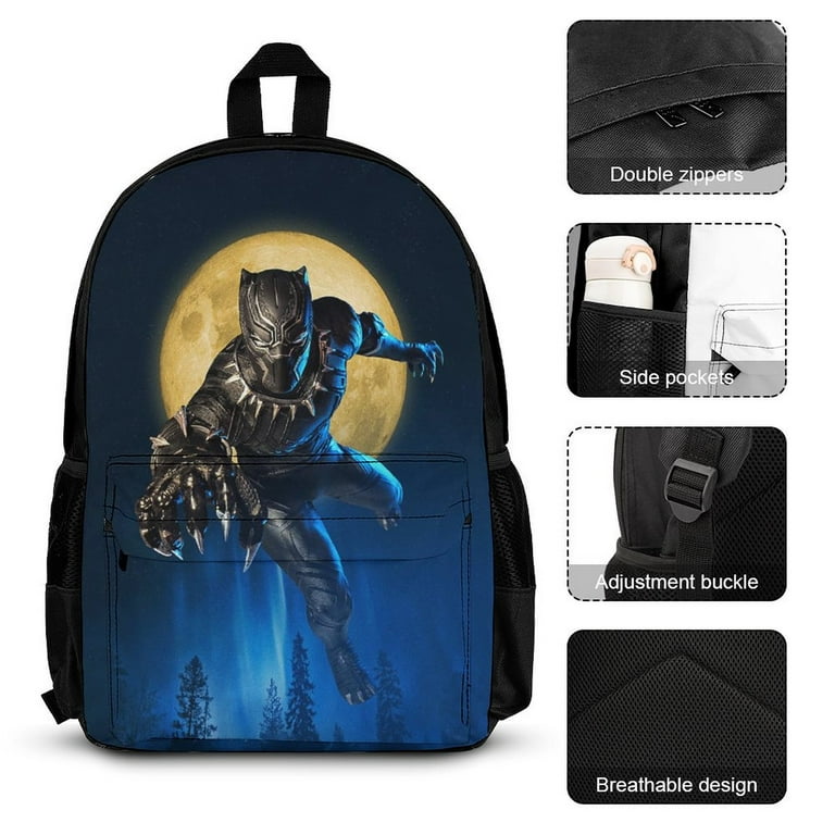 Black panther bookbag with lunch box online