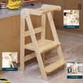 thumbnail image 3 of Torre de Aprendizaje Montessori Plegable Bluelander para Niños, Torre de 2 Escalones, Antideslizante, 3 of 5