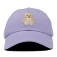thumbnail image 5 of DALIX Youth Cute Teddy Bear Hat Cotton Baseball Cap in Lavender, 5 of 7