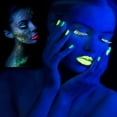 thumbnail image 2 of Face & Body Paint Uv Blacklight Neon Fluorescent Glow Paint Water Based Makeup Pigment Safe, 2 of 5