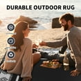thumbnail image 6 of SIXHOME 5x8 Feet Waterproof Outdoor Rug - Reversible Black & White Plastic Patio Mat, Non-Slip Durable Moroccan Geometric Design for Camping, RV, Balcony, Porch, Picnic, 6 of 7