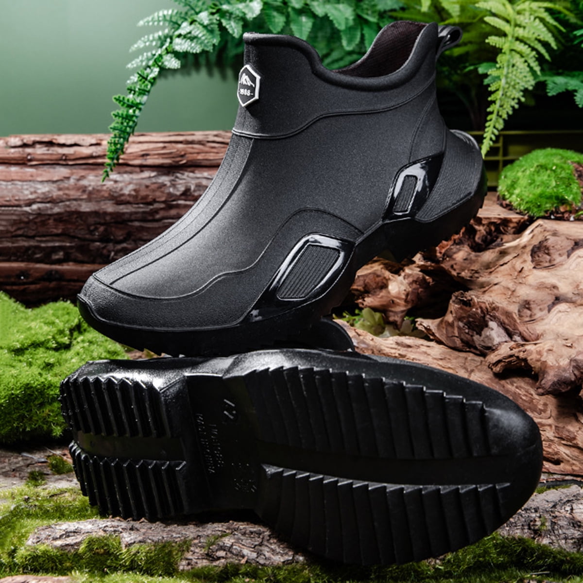 AUXDIQ Rain Boots Men Short Ankle Women Waterproof Rain Boots Outdoor Garden Shoes