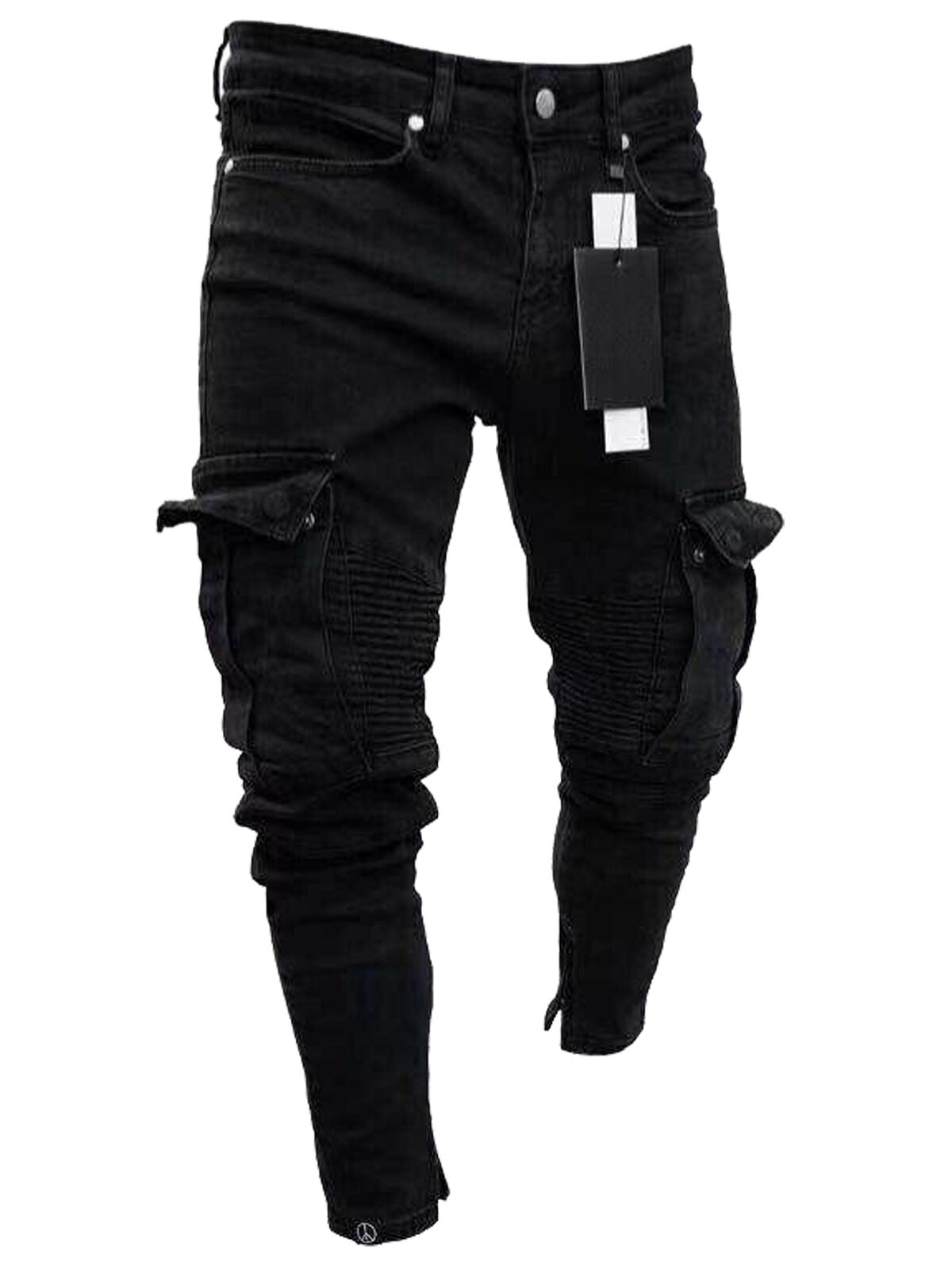 denim combat pants