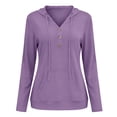 thumbnail image 4 of BRGZLK Womens Sun Shirts UPF 50+ Rash Guard 2026 Casual Fahsion UV Protection Quick Dry Hoodies Workout Athletic Tops with Pockets Summer Comfy Loose Fit Clothing Purple L, 4 of 5