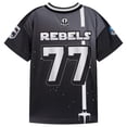 thumbnail image 2 of Camiseta tipo jersey de fútbol STAR WARS Rebels de malla negra y plateada, 2 of 4
