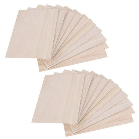 20Pcs Balsa Wood Sheets Wooden Plate 150 x 100 x 2mm For House Ship Craft Model DIY