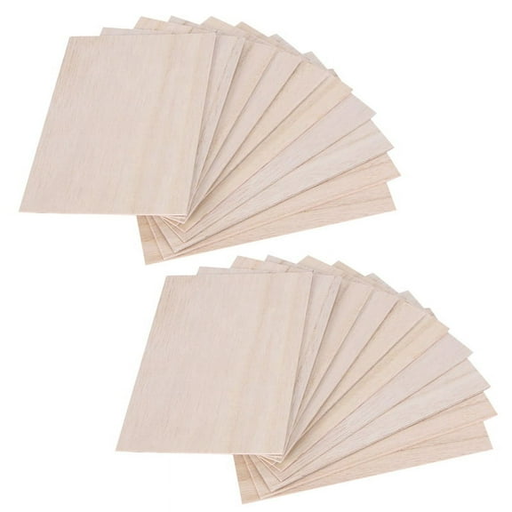 20Pcs Balsa Wood Sheets Wooden Plate 150 x 100 x 2mm For House Ship Craft Model DIY