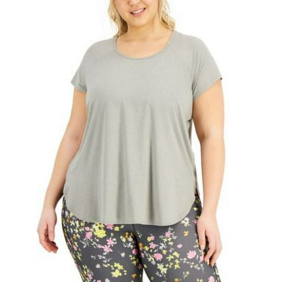 MSRP $15 Id Ideology Plus Size Sweat Set T-Shirt Gray Size 2X