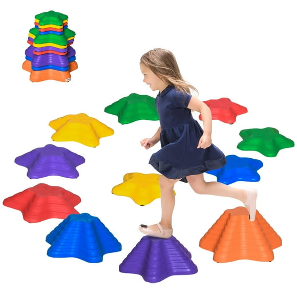 Outsunny 11 PCS Balance Stepping Stones for Kids to Coordination, Balance