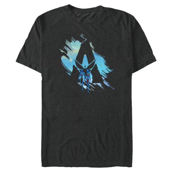 Avatar: The Way of Water Jake and Neytiri A Logo Illustrated - Short Sleeve Blended T-Shirt for Adults - Customized-Dark Heather