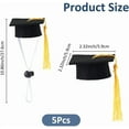 thumbnail image 2 of 5Pcs Pet Graduation Hats Mini Graduation Hats with Yellow Tassel Small Animal Bachelor Hat Black Pet Costume Photo Props, 2 of 6