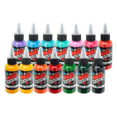Moms Millenium Tattoo Ink - Millennium Mom's Tattoo Ink 14 Color Portrait Set 1/2 oz Bottles