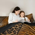 thumbnail image 5 of Feelyou Brown Zebra Print Twin Bedding Sets 7-Piece for Teen, Leopard Cheetah Wildlife Bedding Comforter Set, Simple Fashion Style Reversible Sheet Sets, Lightweight Room Decor, 5 of 9