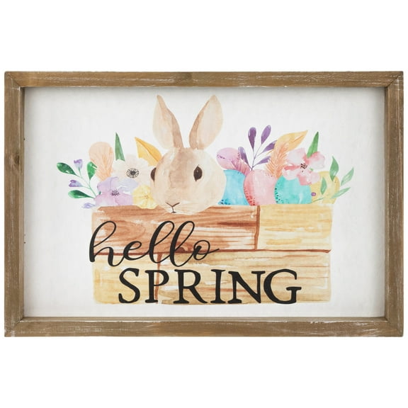 Northlight Hello Spring Easter Bunny Wall Sign - 11.75"