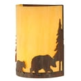 thumbnail image 1 of Meyda 143417 10 in. Pine Tree & Bear Wall Sconce, 1 of 1
